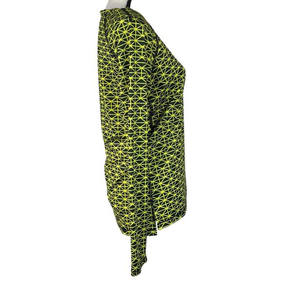 Under Armour Small Fitted HeatGear Top Long Sleeves V-Neck Stretch Geometric - Picture 3 of 8